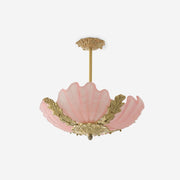 Freyza | Suspension rose en laiton et verre de Murano – Cuisine, salle à manger