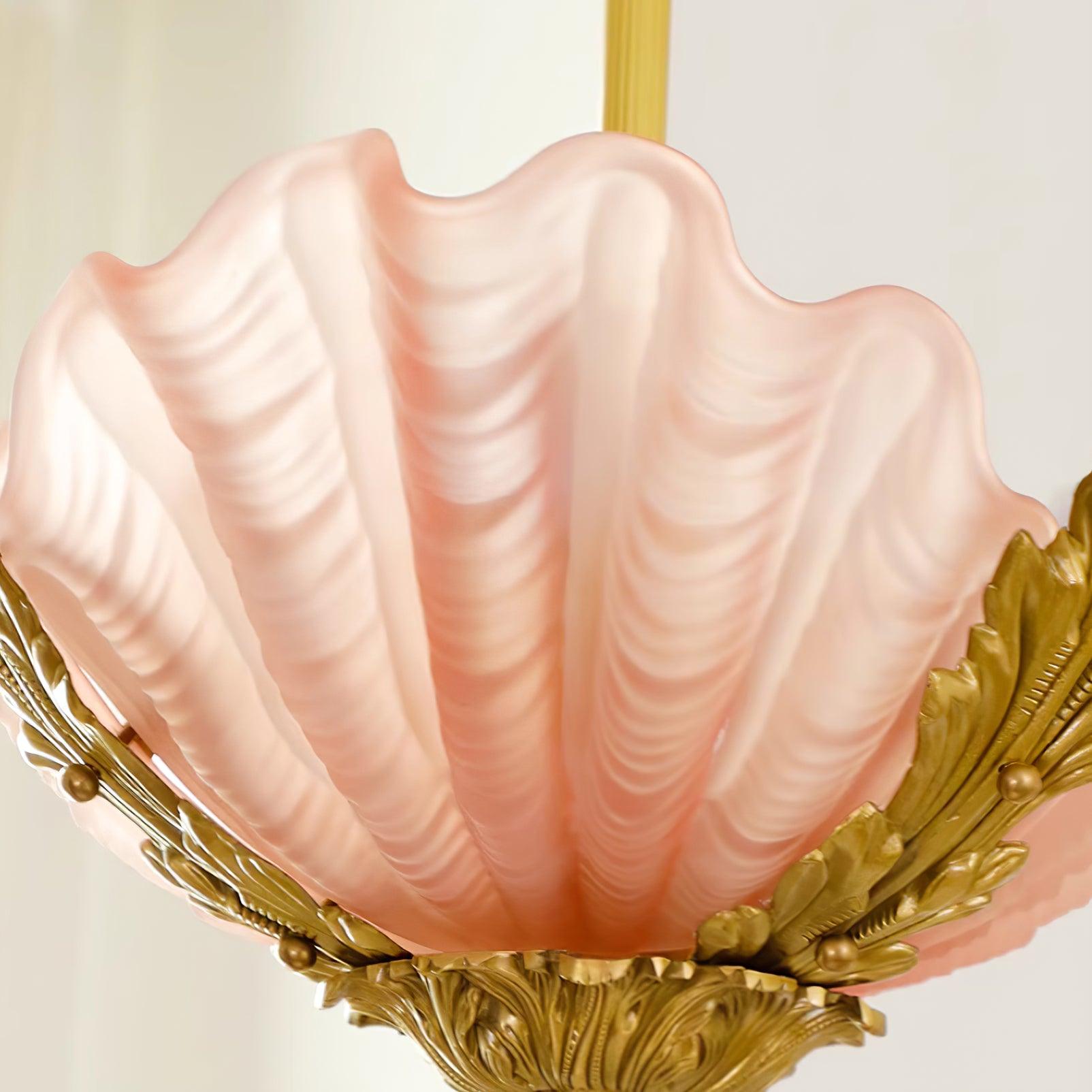 Freyza | Suspension rose en laiton et verre de Murano – Cuisine, salle à manger