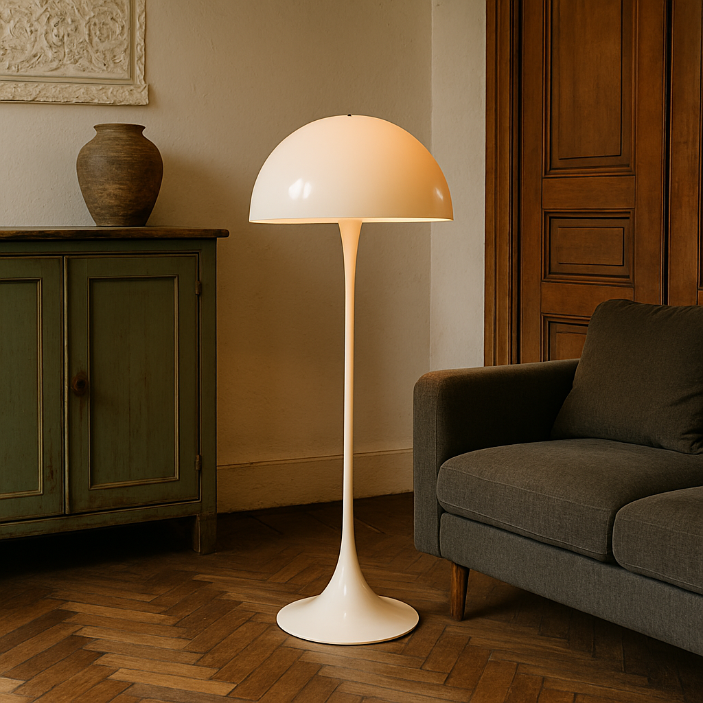 Freyza - Mushroom Glow | Modern Elegant Acrylic Standing Floor Lamp for Living Room