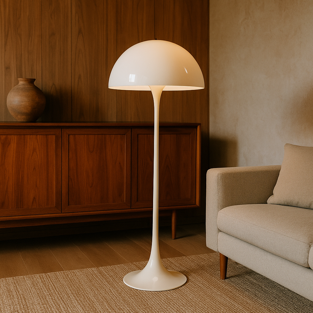 Freyza - Mushroom Glow | Modern Elegant Acrylic Standing Floor Lamp for Living Room