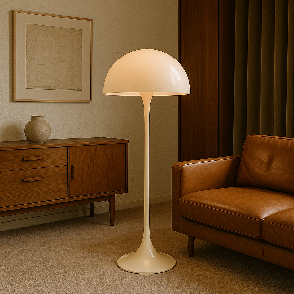 Freyza - Mushroom Glow | Modern Elegant Acrylic Standing Floor Lamp for Living Room