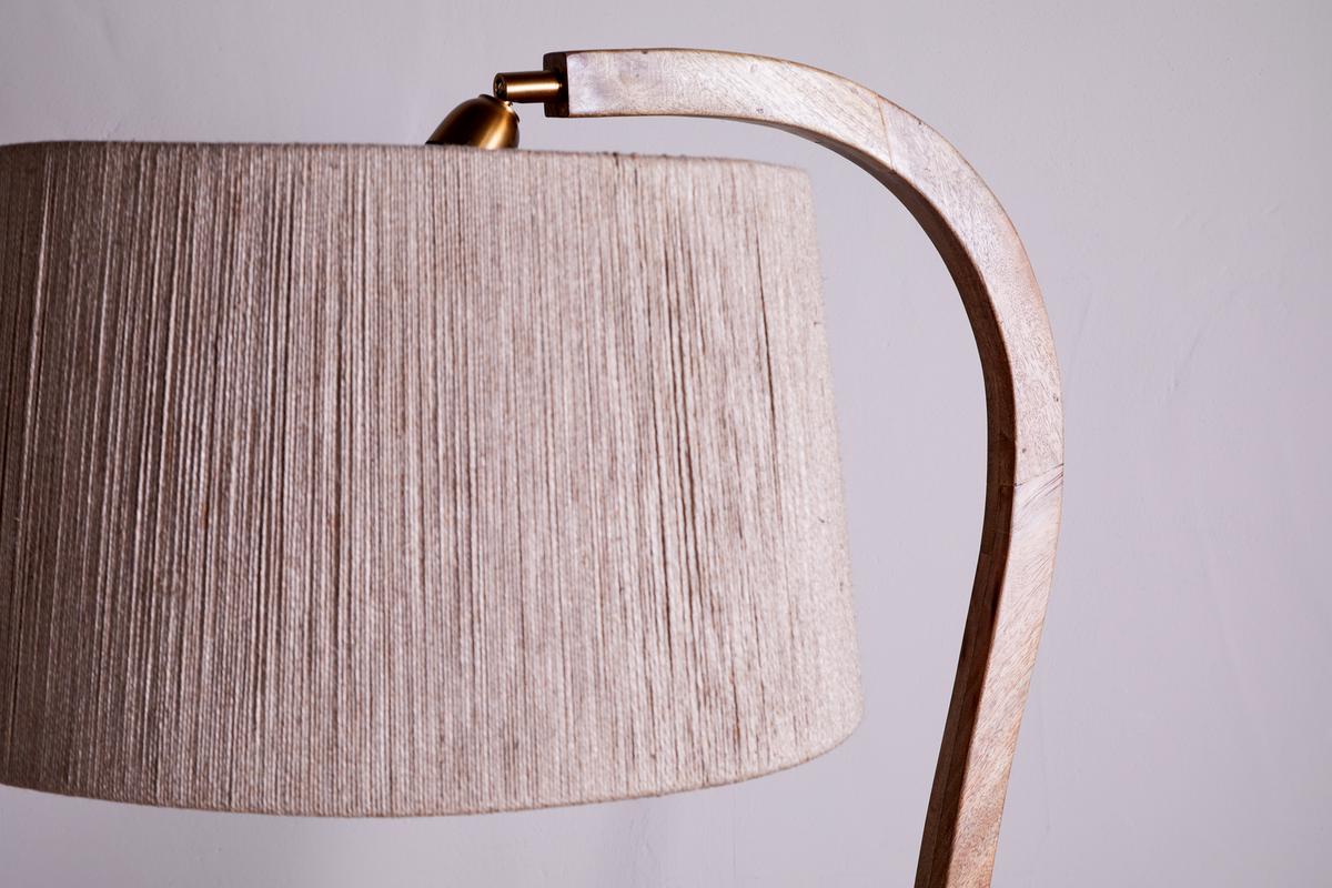 Freyza - Nkuku Namira Mango Wood Floor Lamp Natural