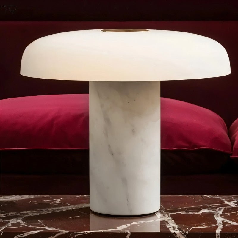 NalpiStone | Elegant Marble and Iron Bedside Table Lamp for Bedroom 0