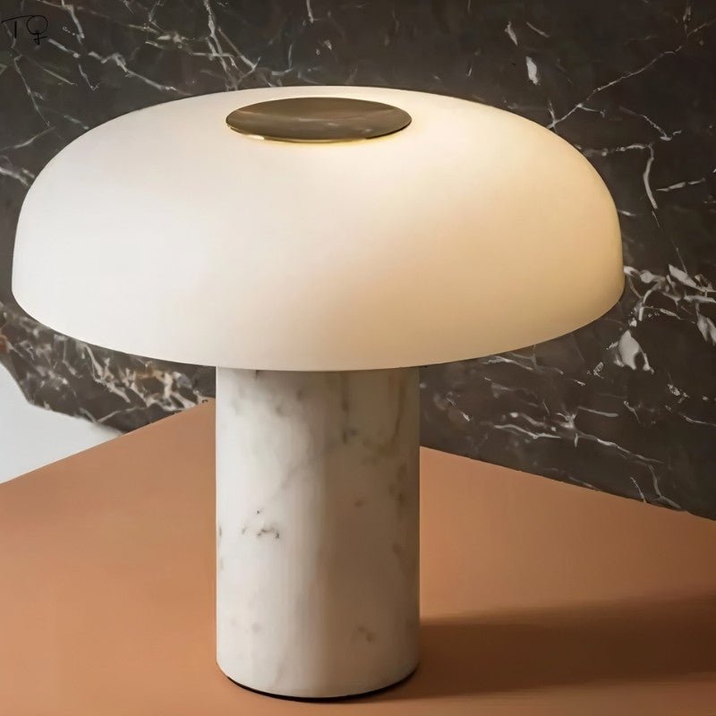 NalpiStone | Elegant Marble and Iron Bedside Table Lamp for Bedroom 3