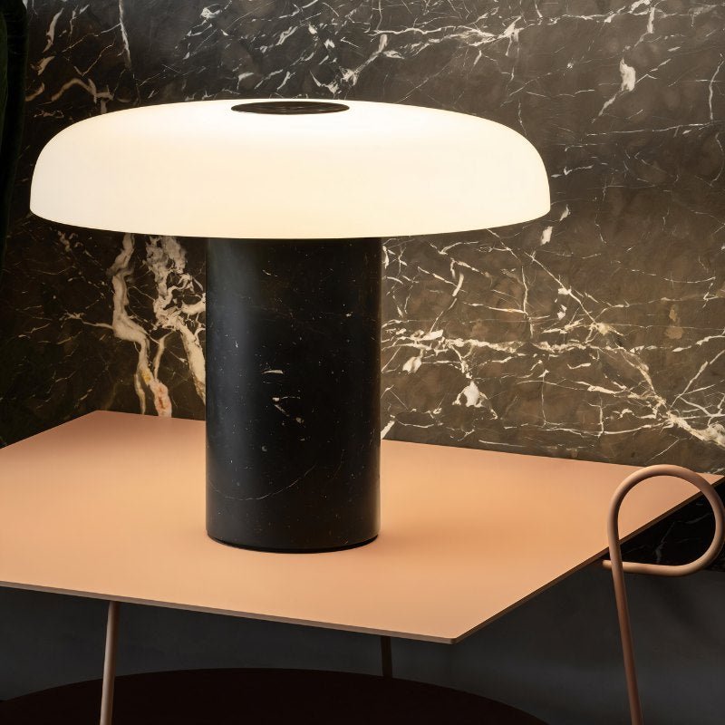 NalpiStone | Elegant Marble and Iron Bedside Table Lamp for Bedroom 4