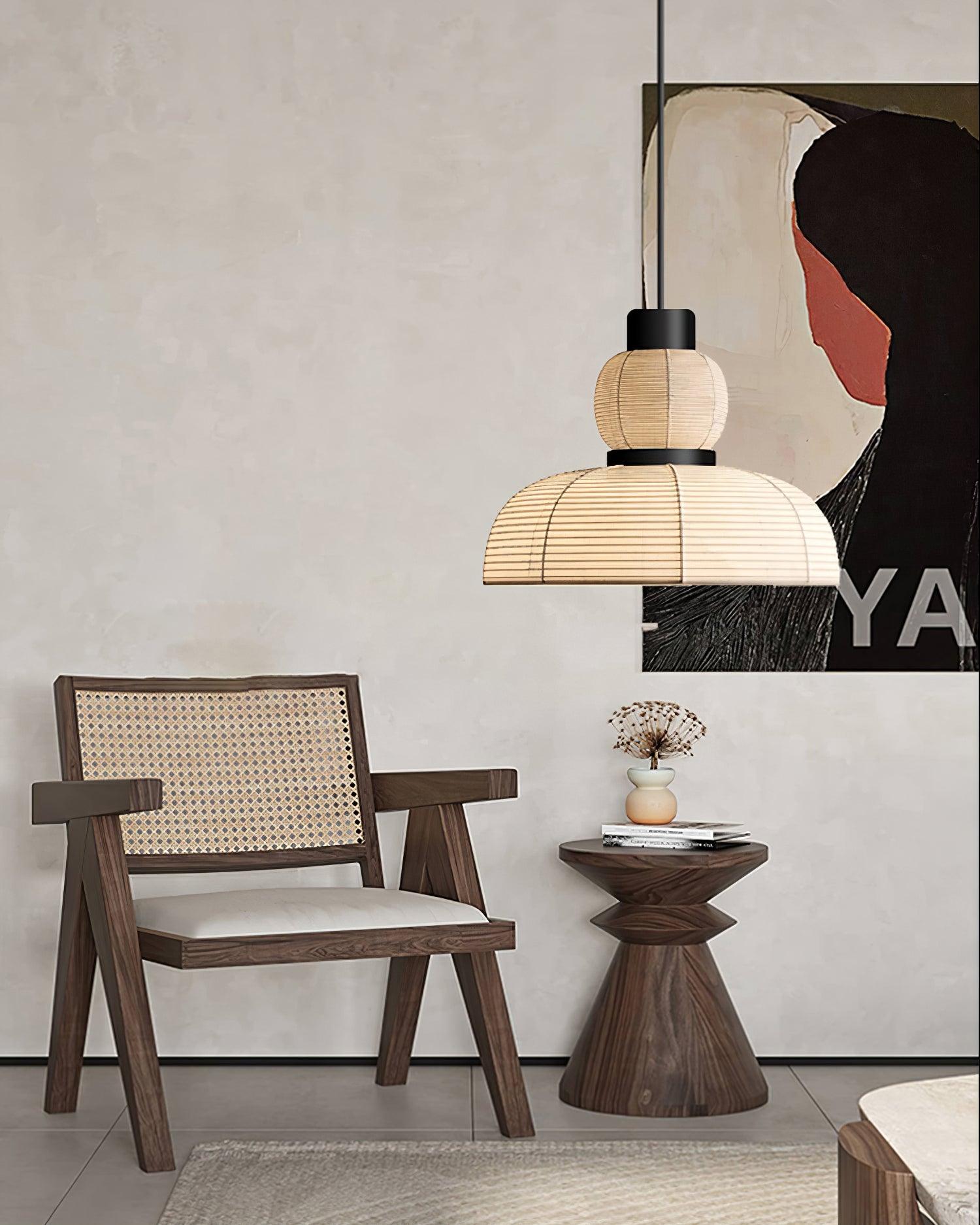Freyza | Pendant White Fabric Black White Pendant Light – Kitchen Dining Room