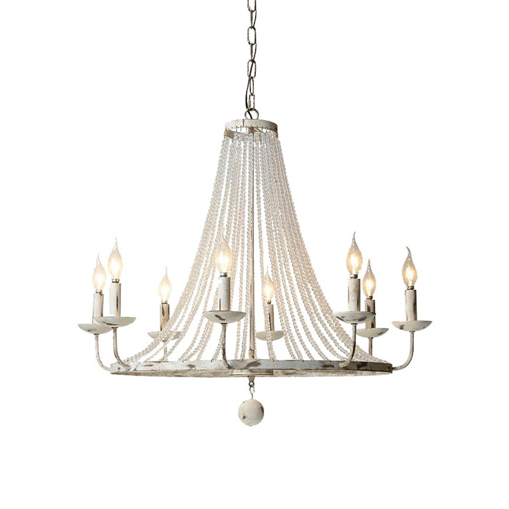 Freyza | Coloros Vintage Industrial White Chandelier – Industrial Dining Room Living Room