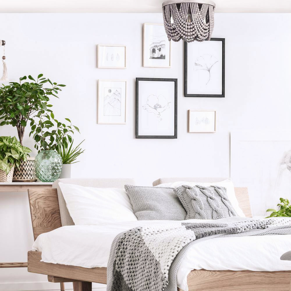 Freyza | Nash nordische Deckenleuchte aus Holz – nordisches Schlafzimmer, Wohnzimmer