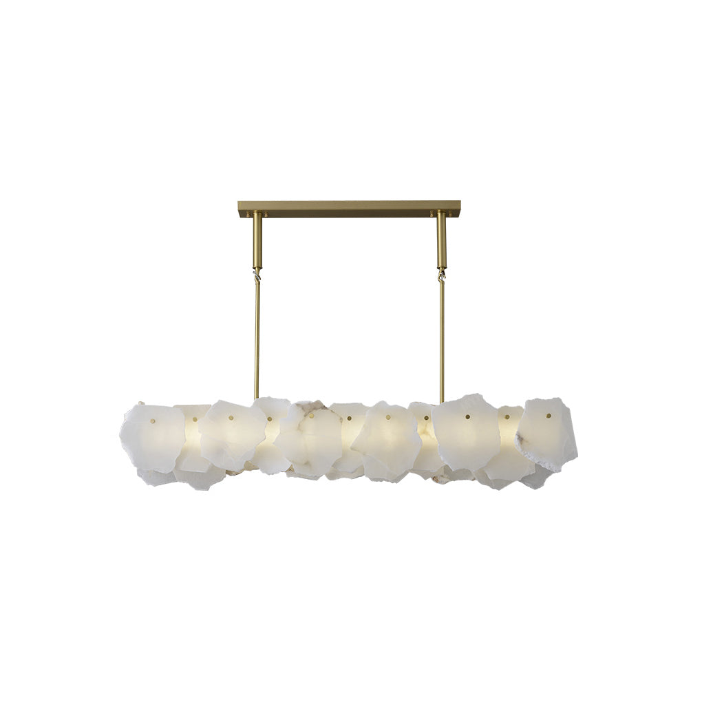 Freyza | Catala Messing-Alabaster-Kronleuchter – Esszimmer Wohnzimmer