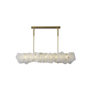 Freyza | Catala Messing-Alabaster-Kronleuchter – Esszimmer Wohnzimmer