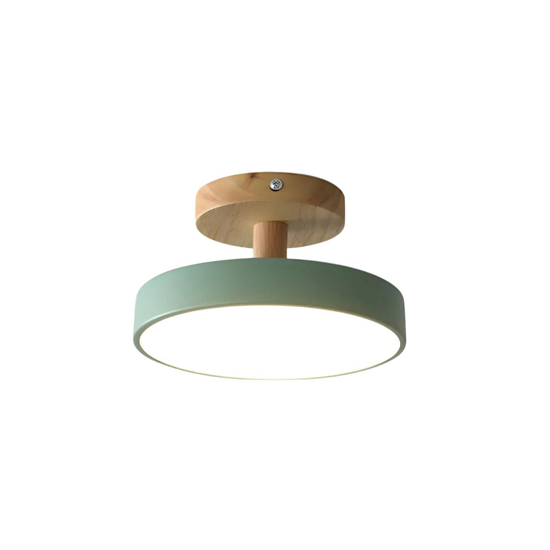 Natural Glow | Flush Mount Ceiling Light with Soft LED & Wood Design | Cozy Lighting for Small Spaces 1