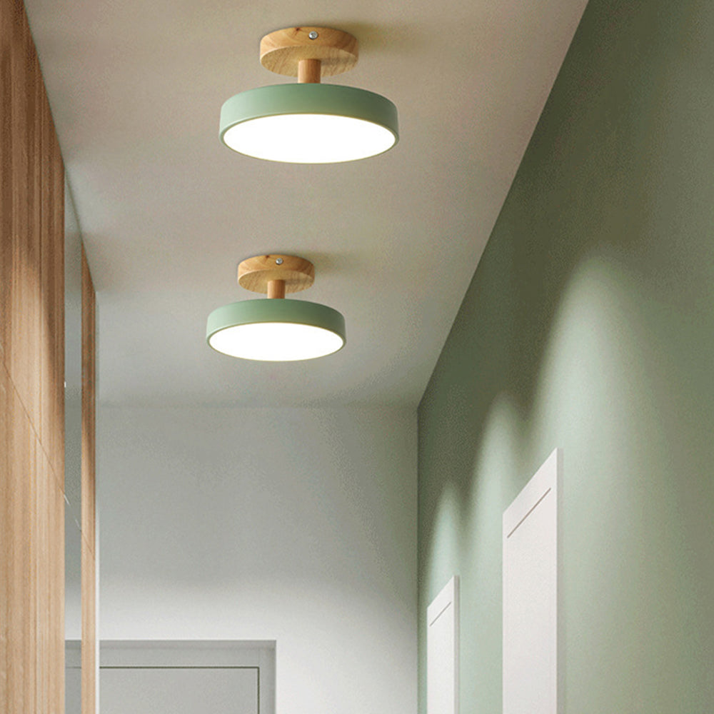 Natural Glow | Flush Mount Ceiling Light with Soft LED & Wood Design | Cozy Lighting for Small Spaces 2