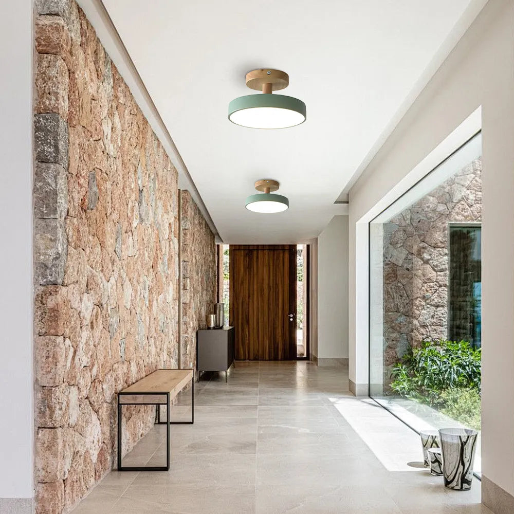Natural Glow | Flush Mount Ceiling Light with Soft LED & Wood Design | Cozy Lighting for Small Spaces 3