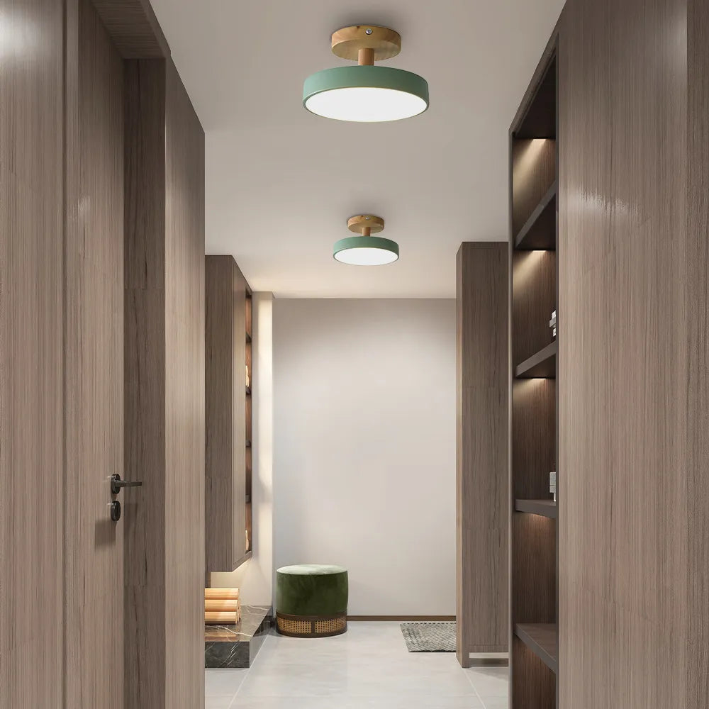 Natural Glow | Flush Mount Ceiling Light with Soft LED & Wood Design | Cozy Lighting for Small Spaces 4