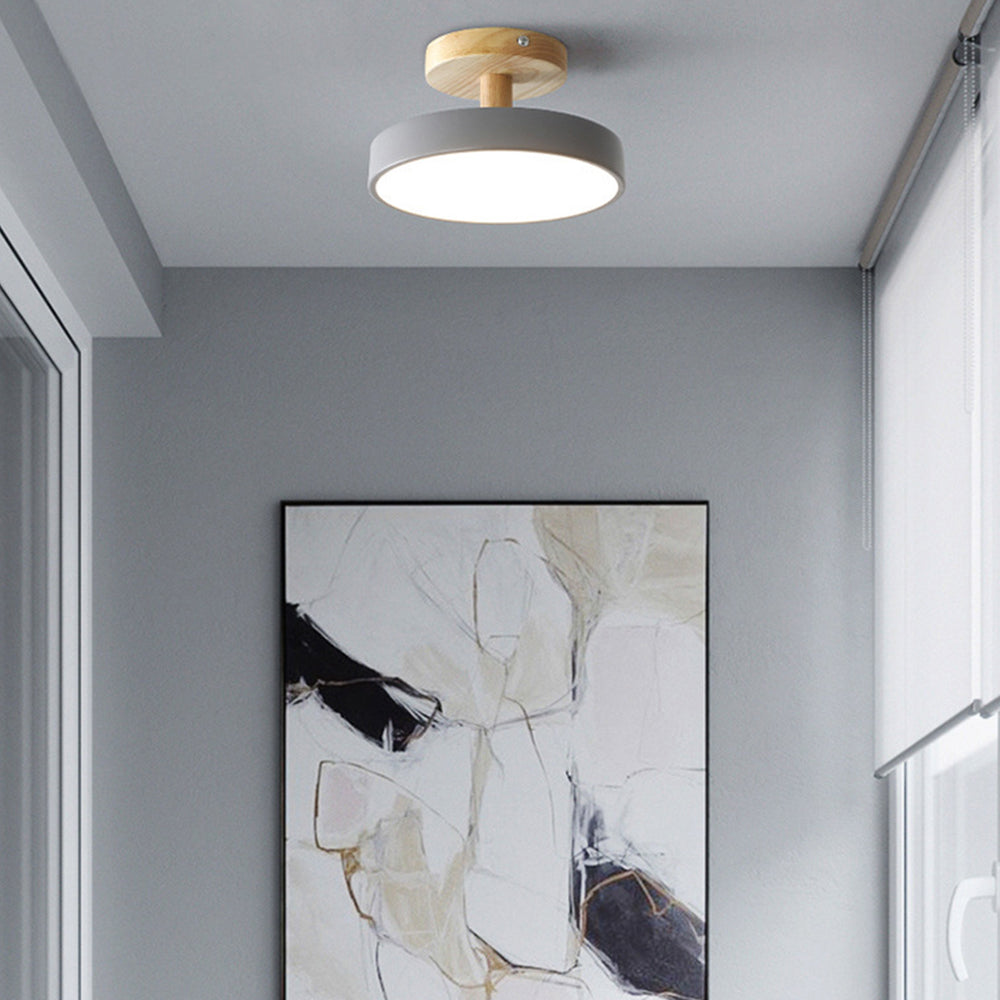 Natural Glow | Flush Mount Ceiling Light with Soft LED & Wood Design | Cozy Lighting for Small Spaces 7