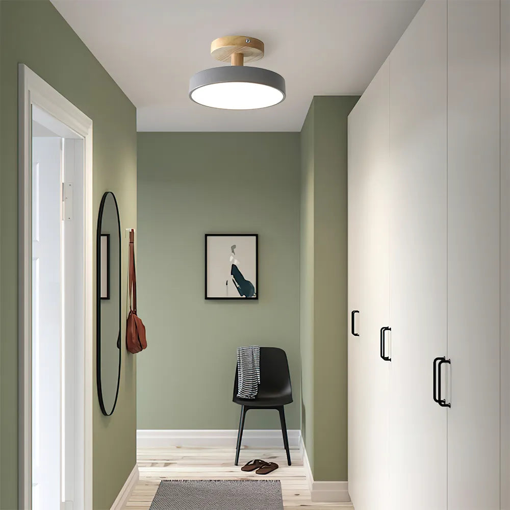 Natural Glow | Flush Mount Ceiling Light with Soft LED & Wood Design | Cozy Lighting for Small Spaces 8