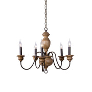 Freyza | Evvine Vintage Industrial Wood Chandelier – Industrial Dining Room Living Room