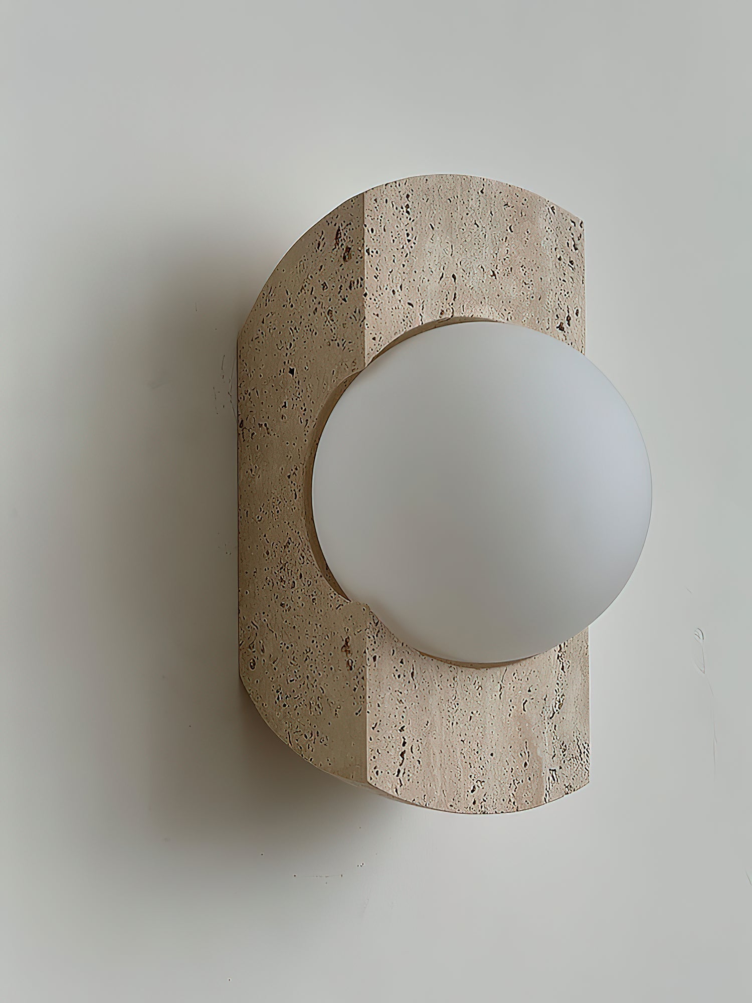 Freyza | Umaris Travertine Glass Glass Wall Light – Bedroom Hallway