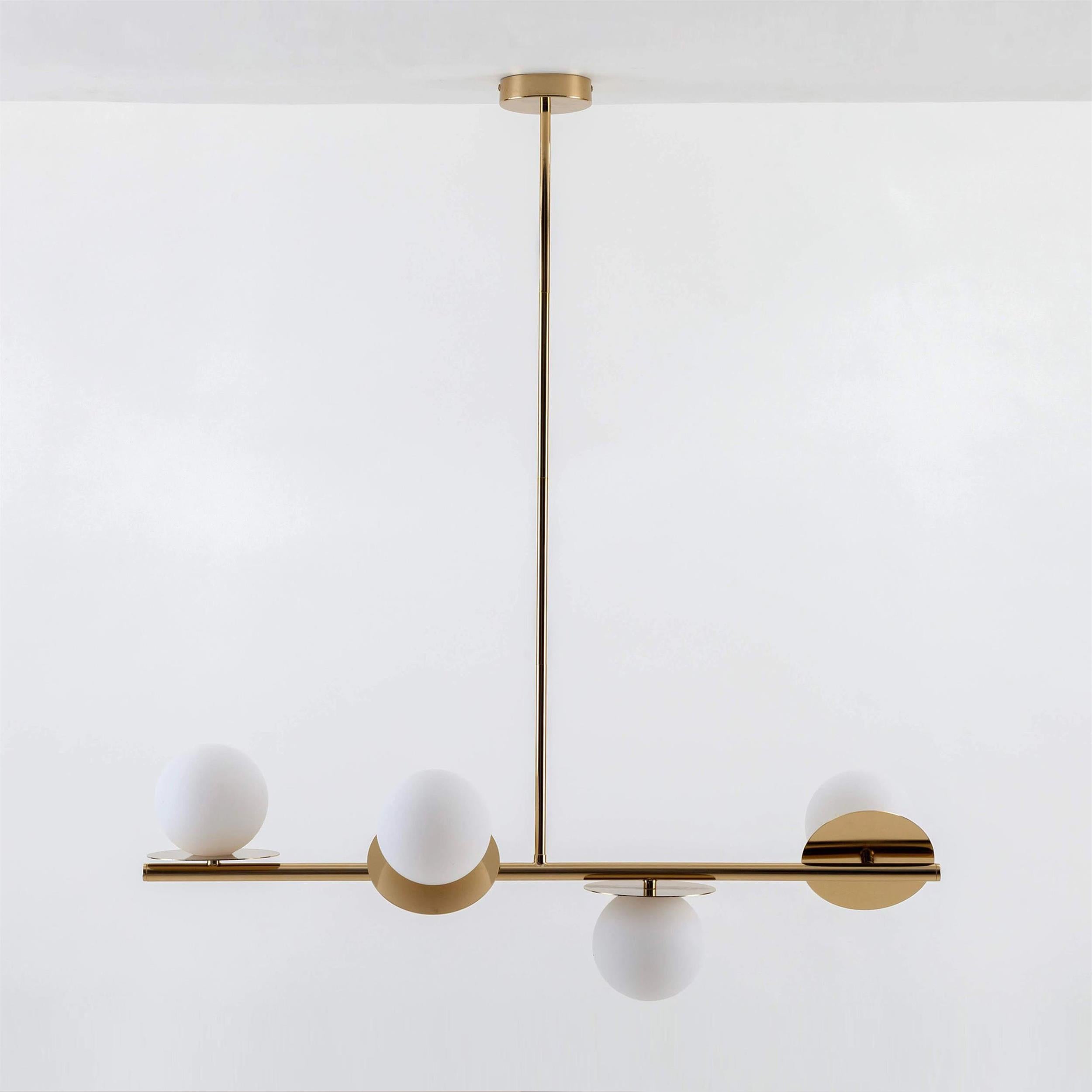 Freyza | Lustre en laiton et verre Evvararis – Salle à manger, salon