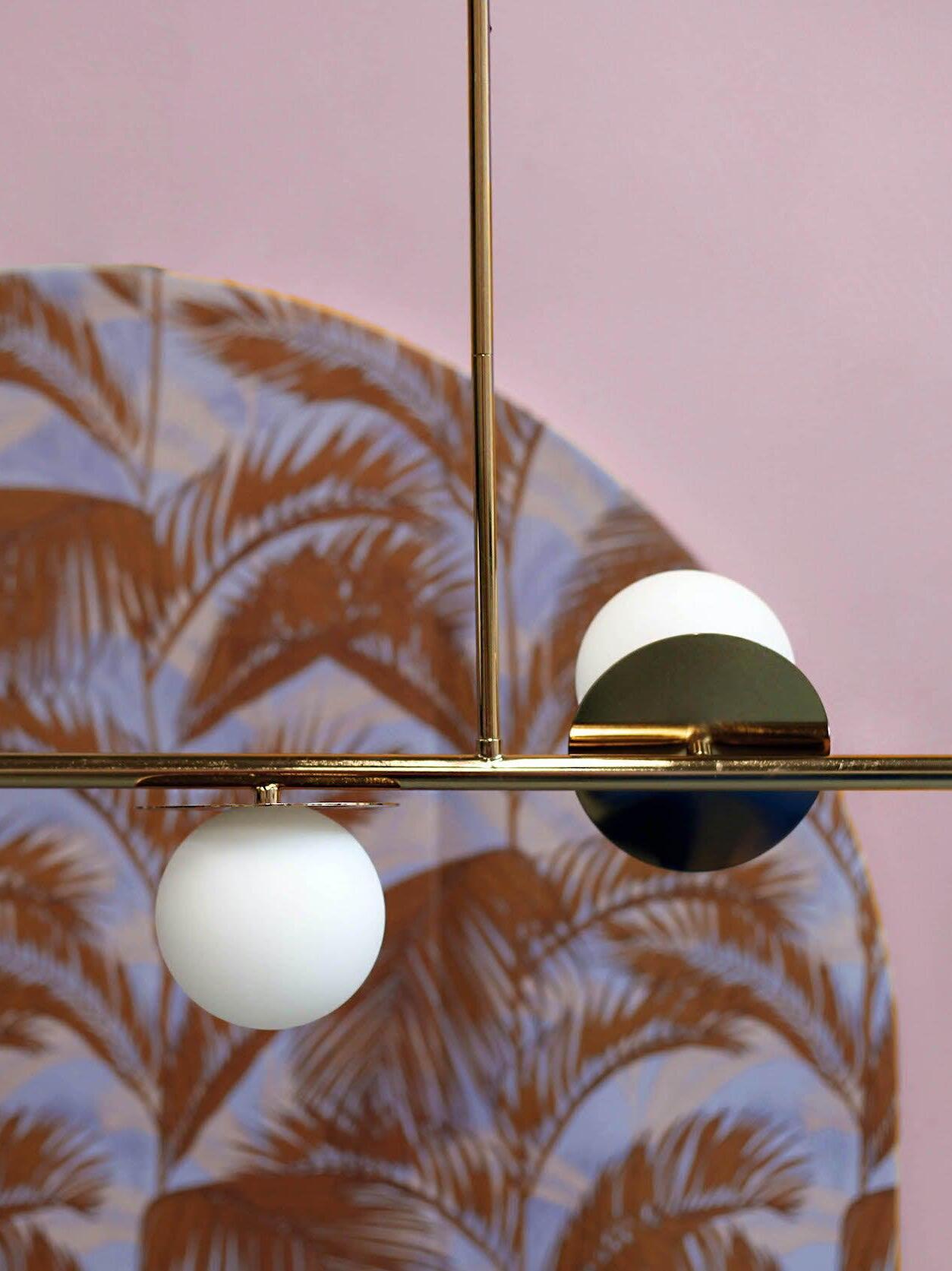 Freyza | Lustre en laiton et verre Evvararis – Salle à manger, salon