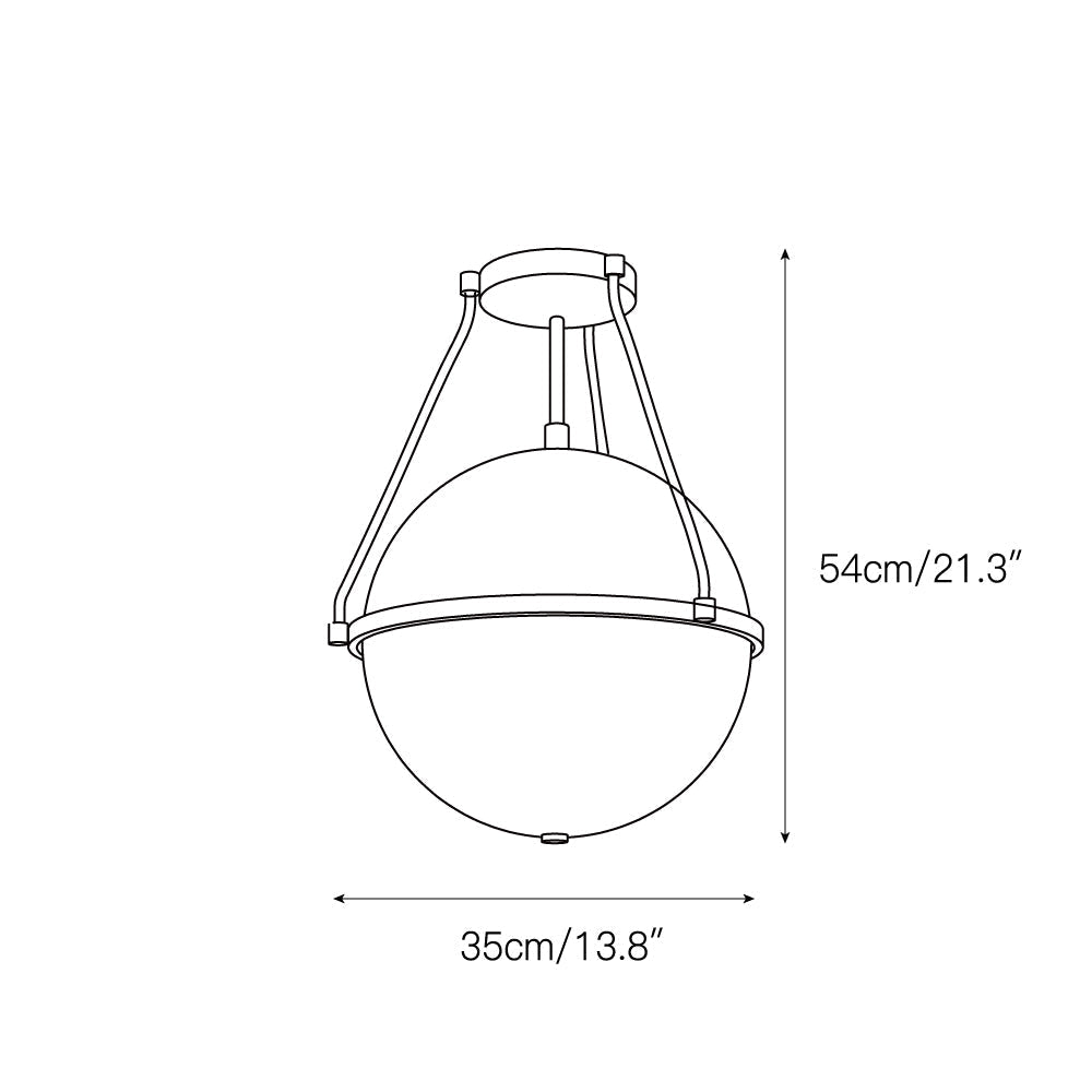 Freyza | Atale Glass Ceiling Glass Ceiling Light – Bedroom Living Room