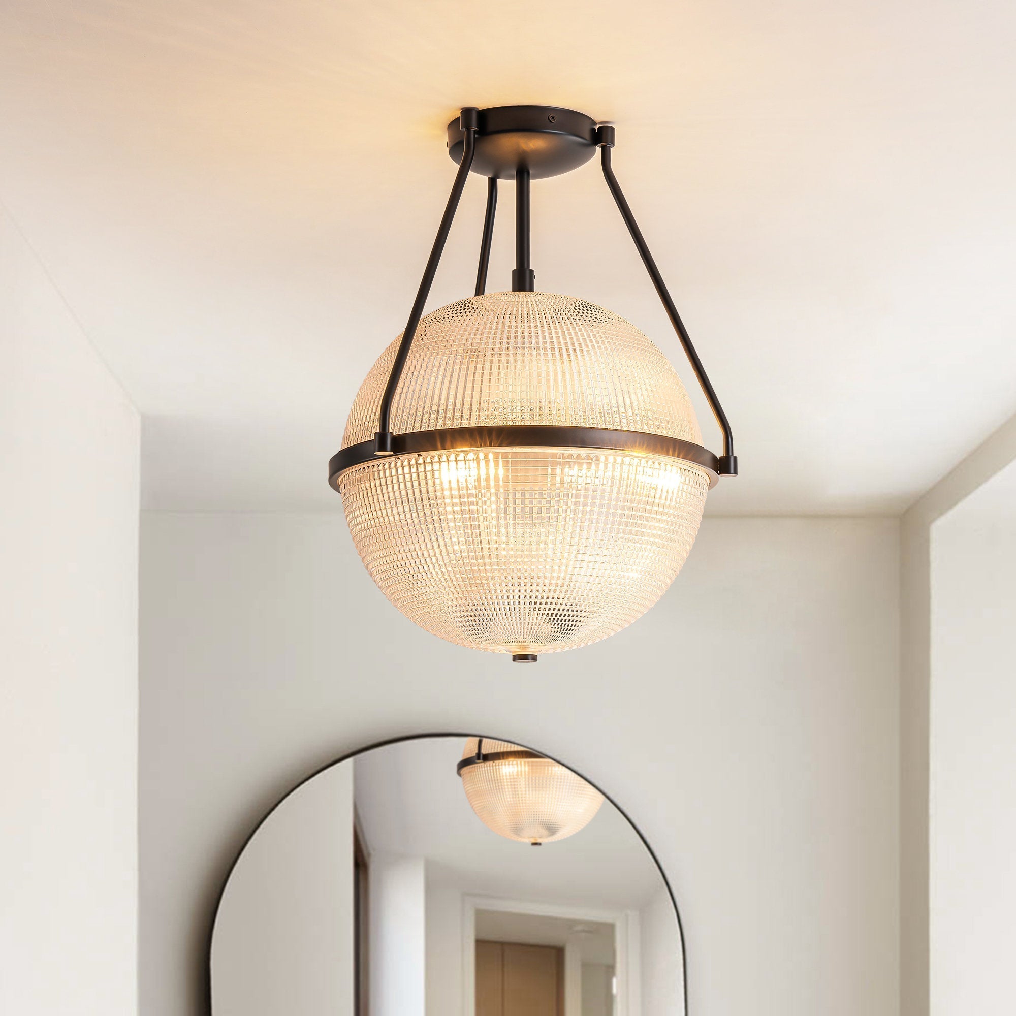 Freyza | Atale Glass Ceiling Glass Ceiling Light – Bedroom Living Room