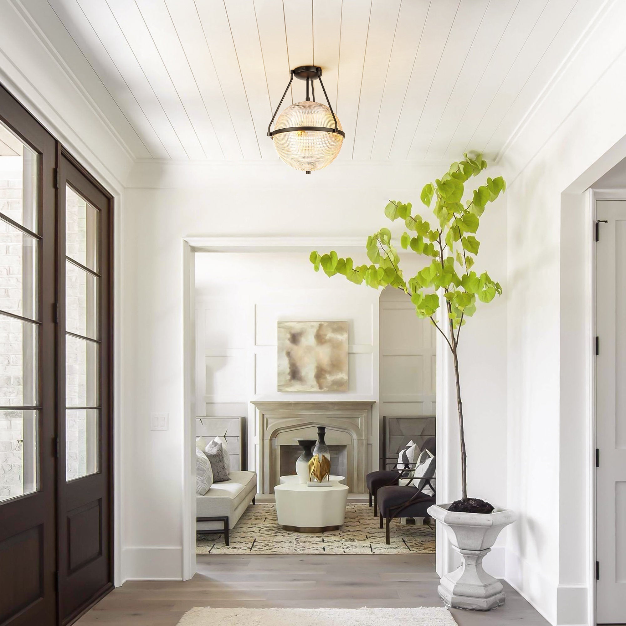 Freyza | Atale Glass Ceiling Glass Ceiling Light – Bedroom Living Room