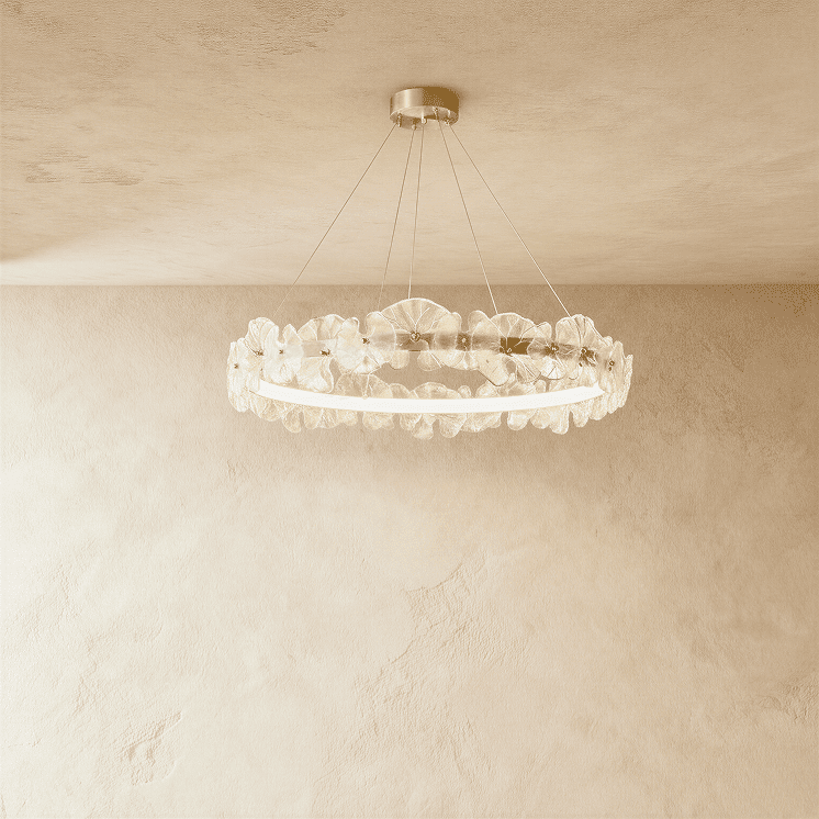 Freyza - Elegant Sculpted Glass Modern Chandelier Fixture