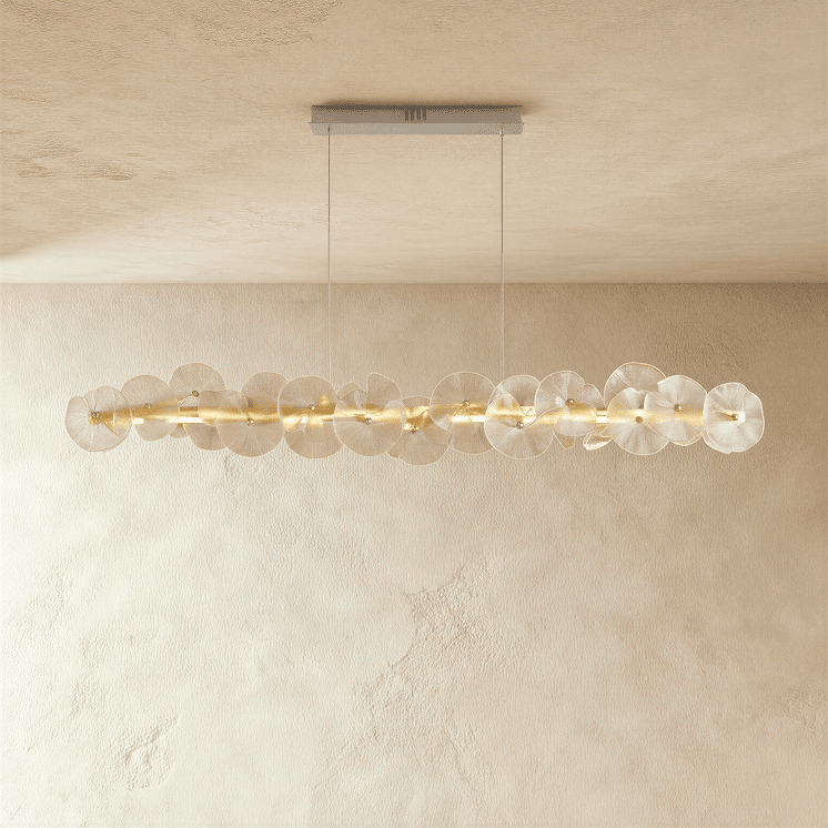Freyza - Elegant Sculpted Glass Modern Chandelier Fixture