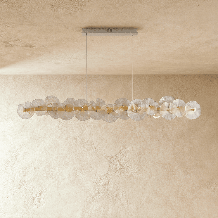 Freyza - Elegant Sculpted Glass Modern Chandelier Fixture