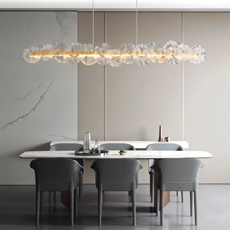 Freyza - Elegant Sculpted Glass Modern Chandelier Fixture