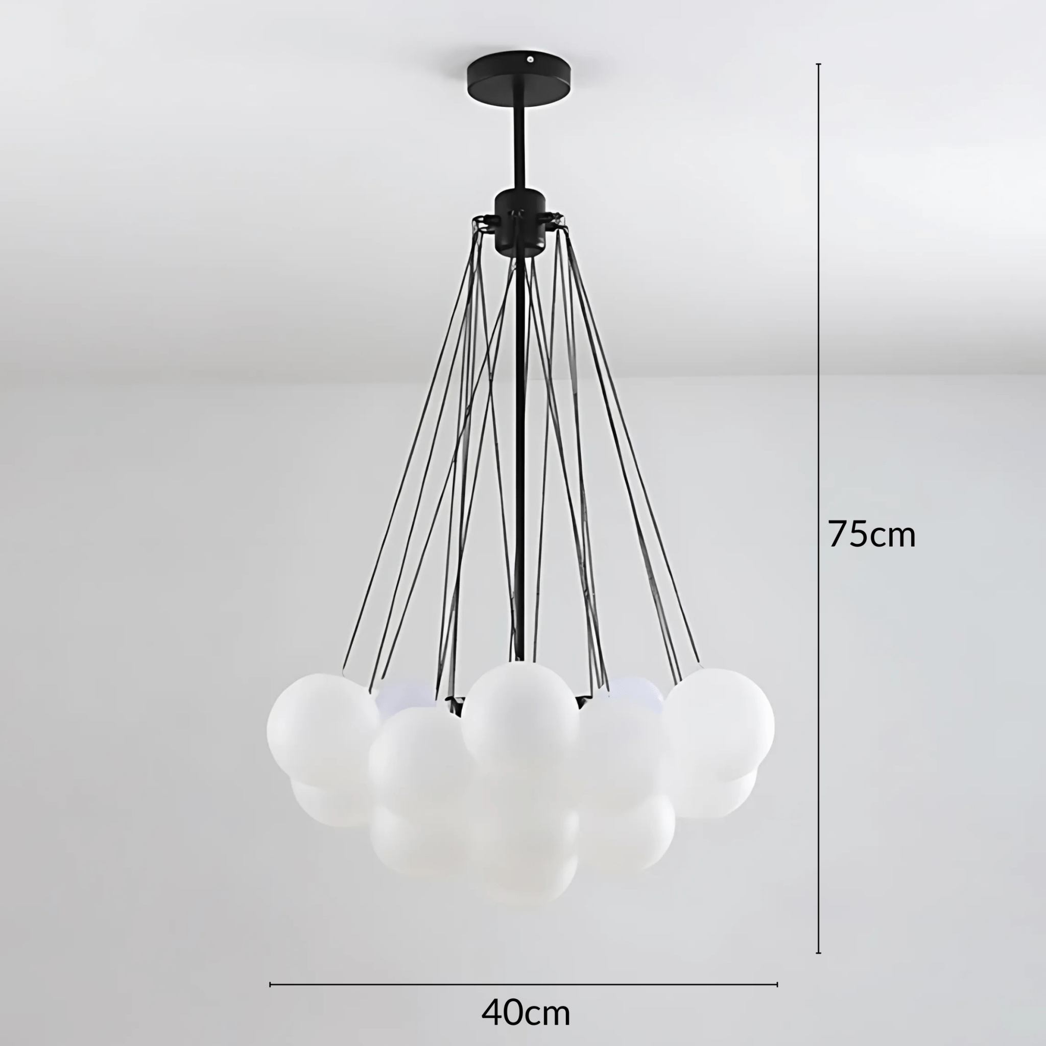 Freyza - NimbusGlow | Stylish Black Gold Modern Chandelier Light Fixture