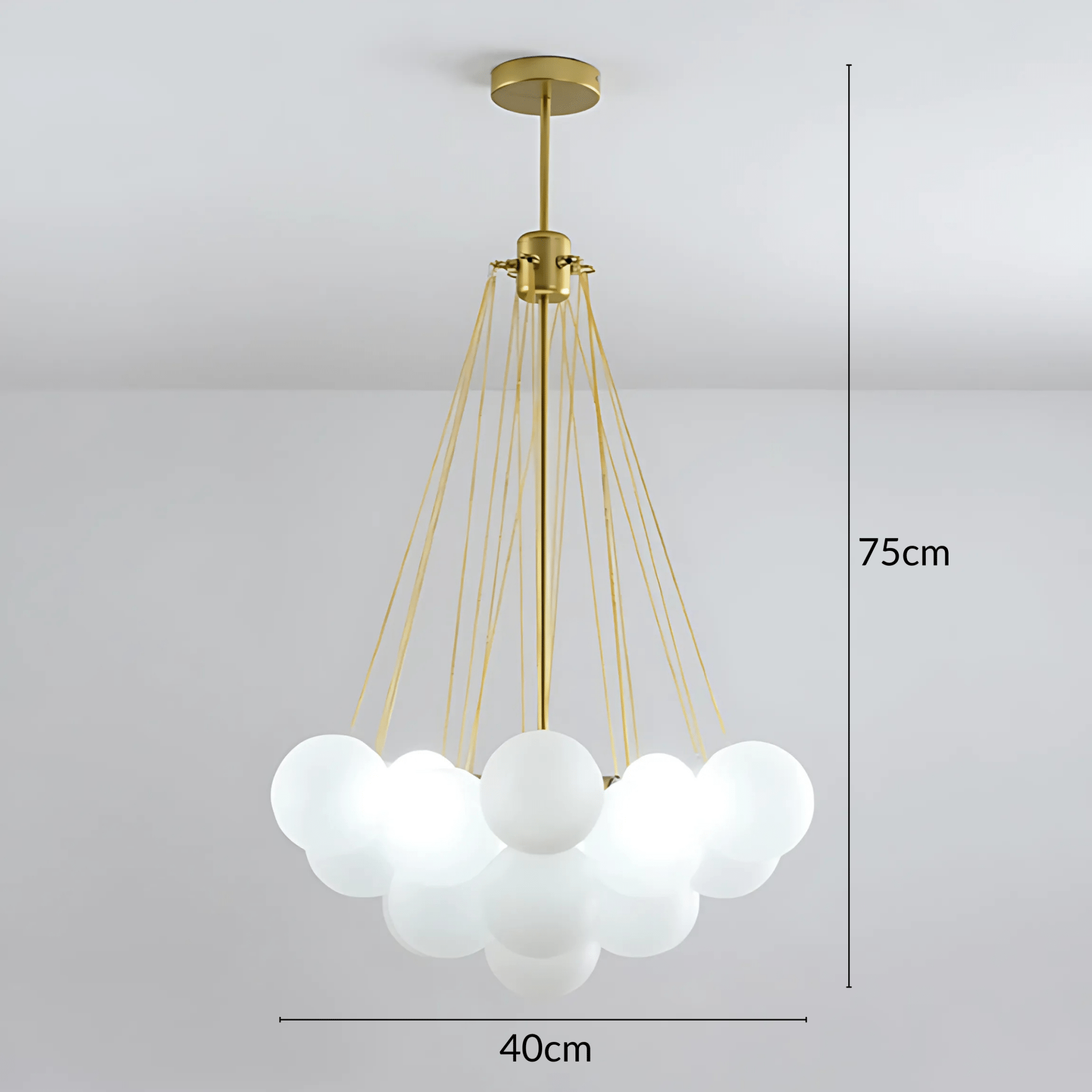 Freyza - NimbusGlow | Stylish Black Gold Modern Chandelier Light Fixture