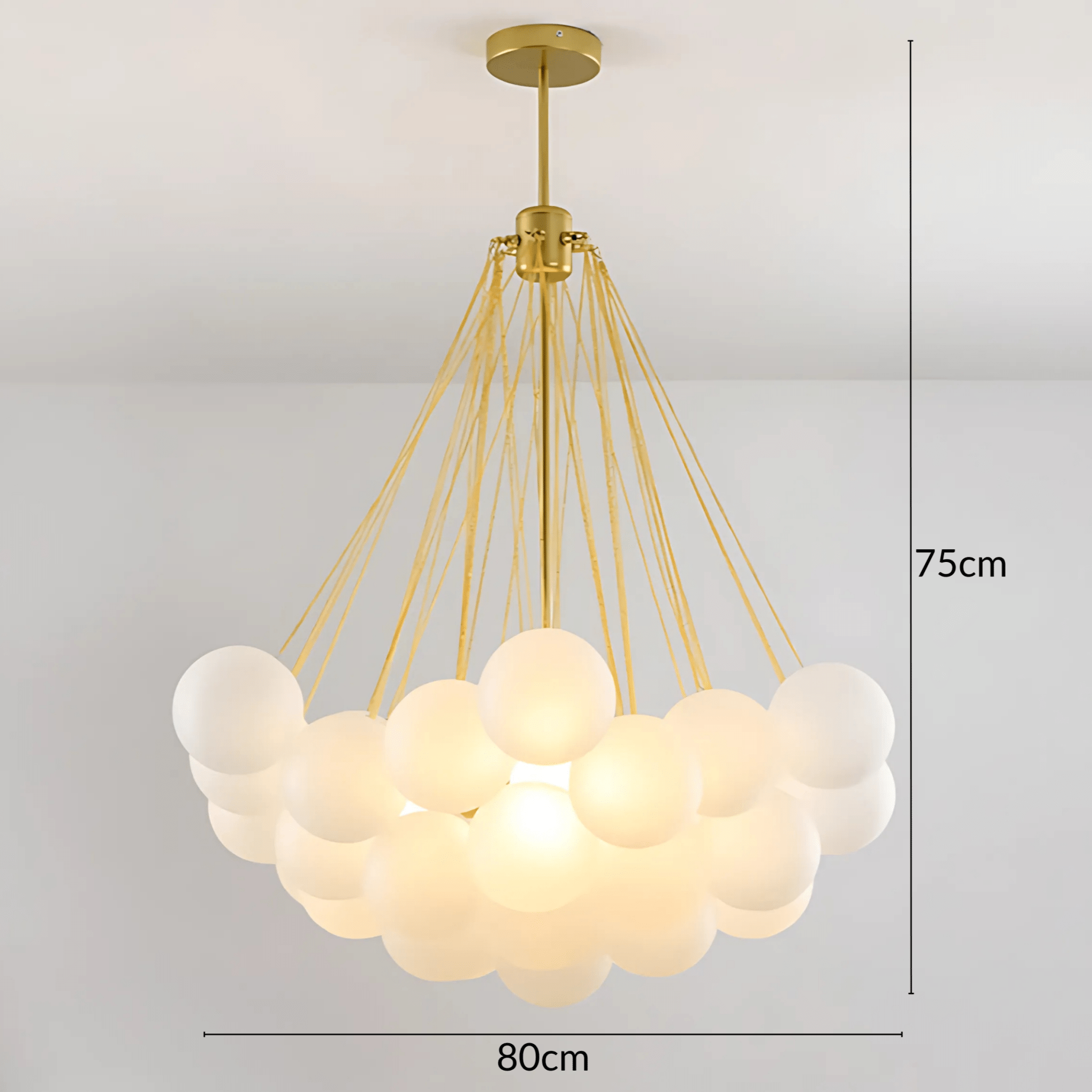 Freyza - NimbusGlow | Stylish Black Gold Modern Chandelier Light Fixture