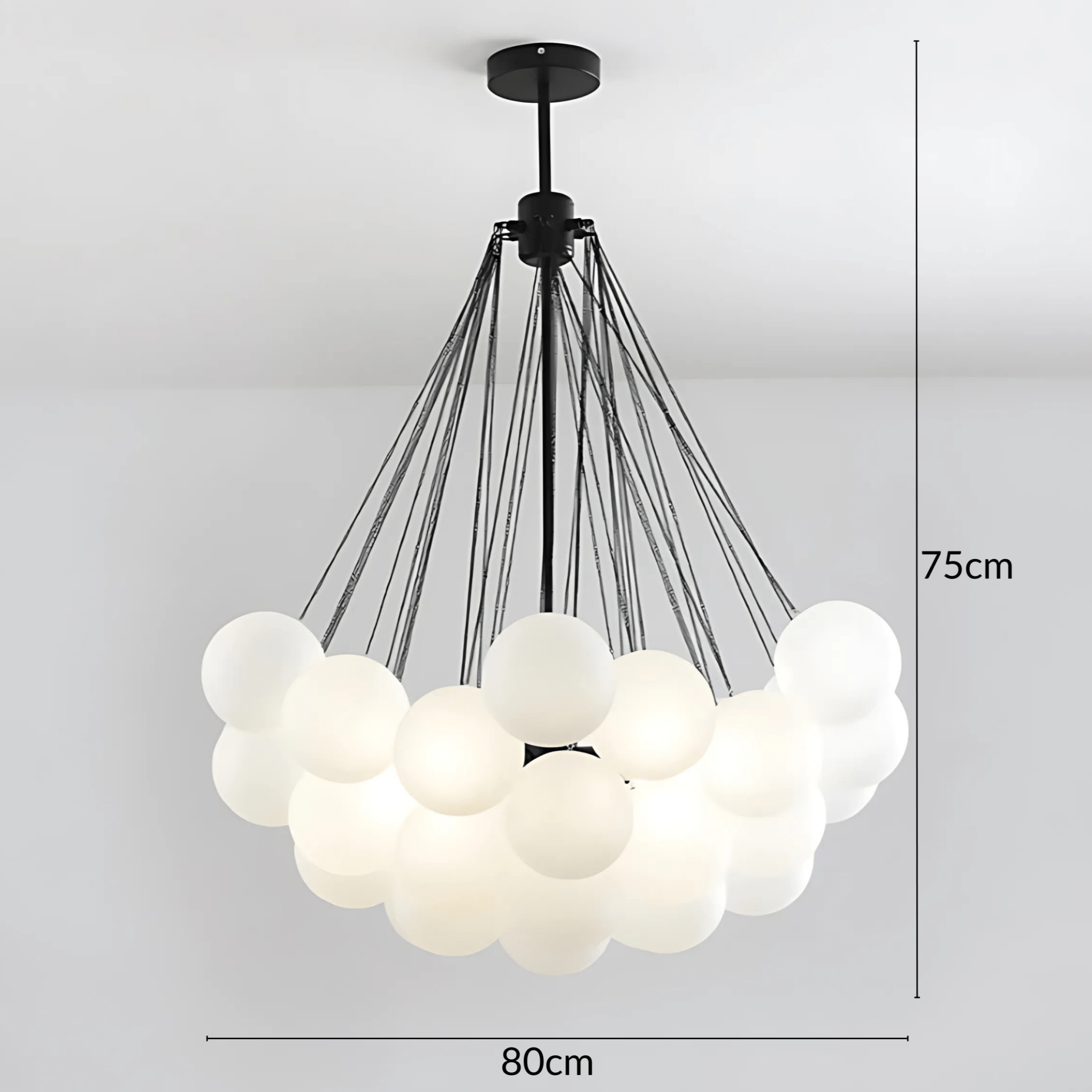 Freyza - NimbusGlow | Stylish Black Gold Modern Chandelier Light Fixture