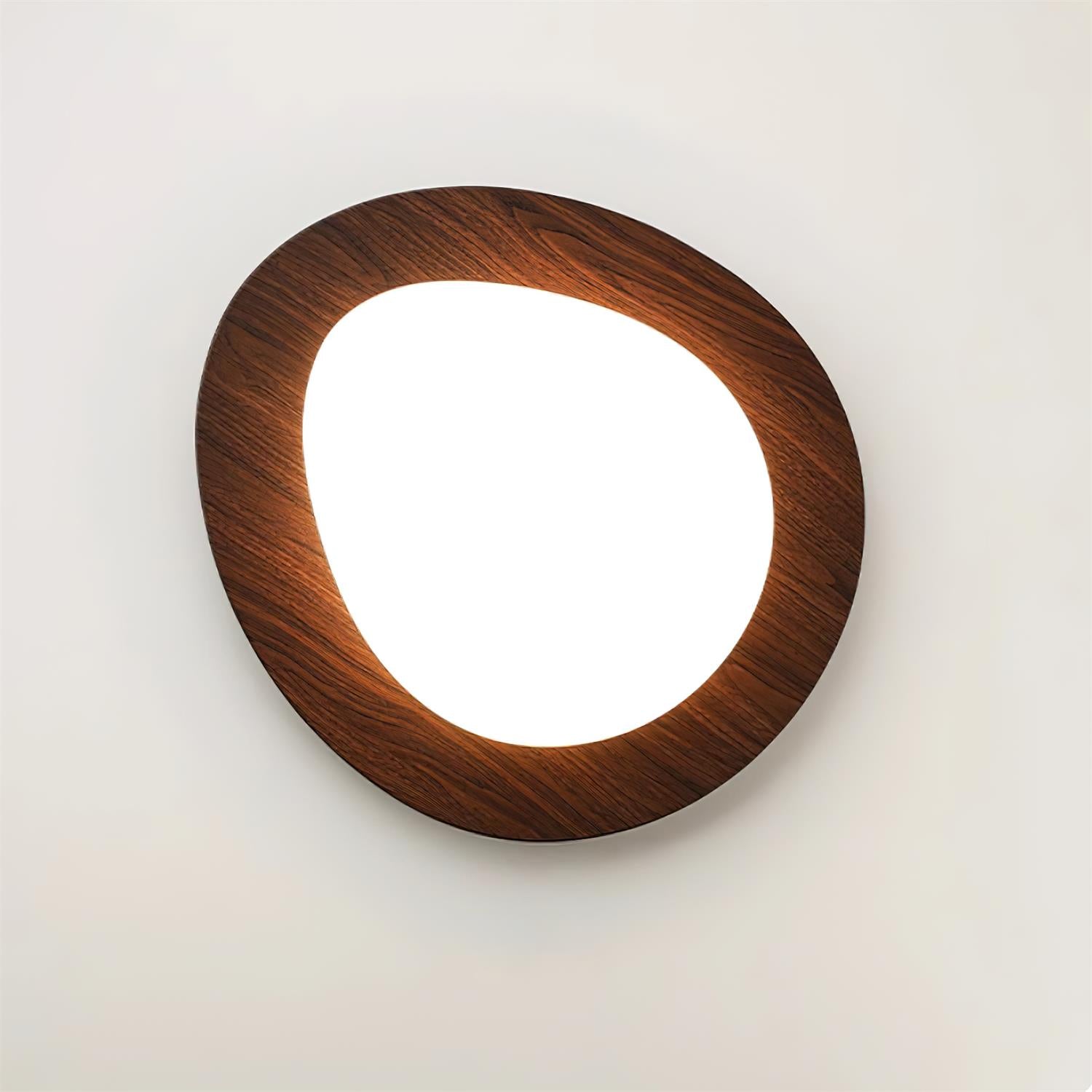 Freyza | Plafonnier ovale en bois à fixation affleurante – Minimaliste, pour chambre, couloir et cuisine