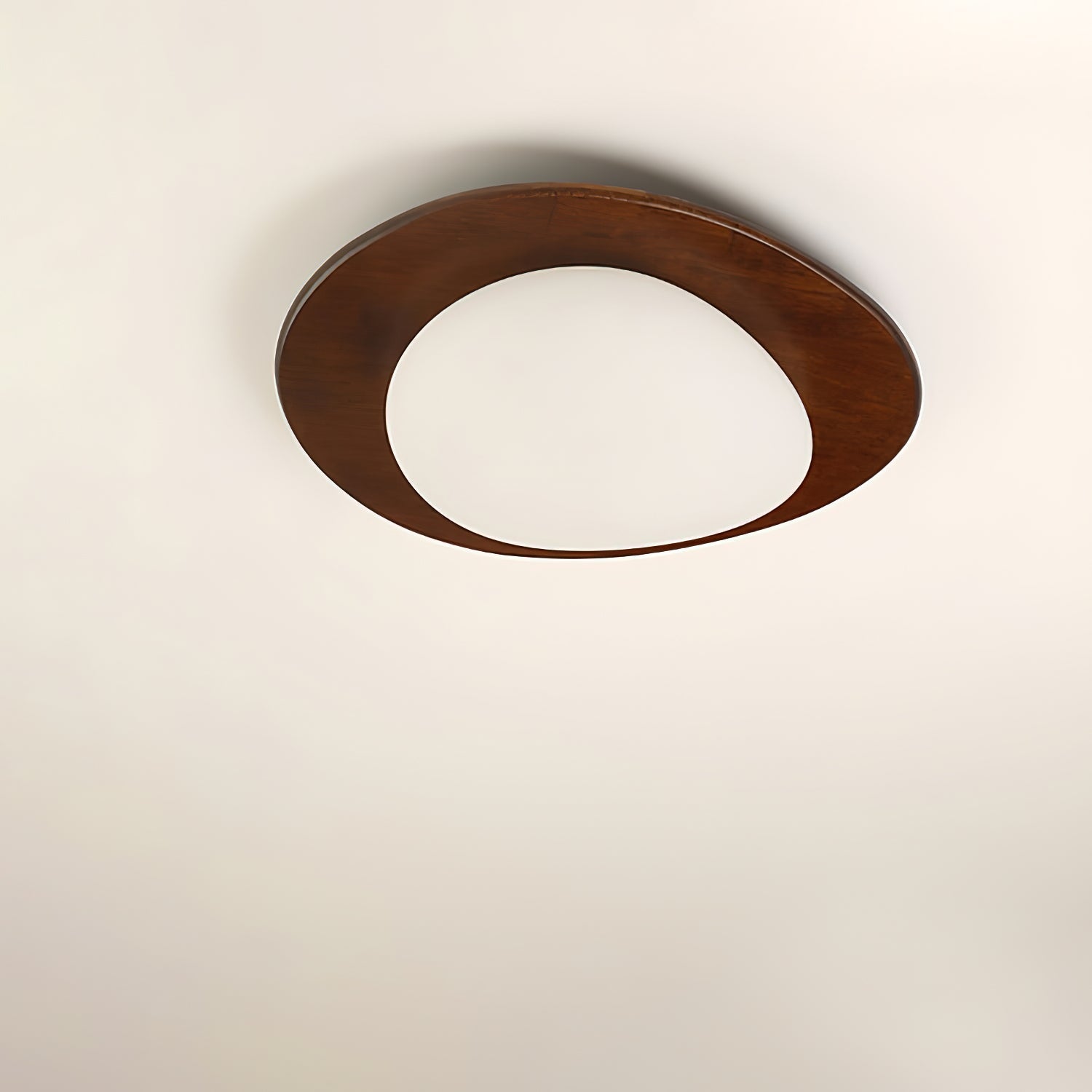 Freyza | Plafonnier ovale en bois à fixation affleurante – Minimaliste, pour chambre, couloir et cuisine