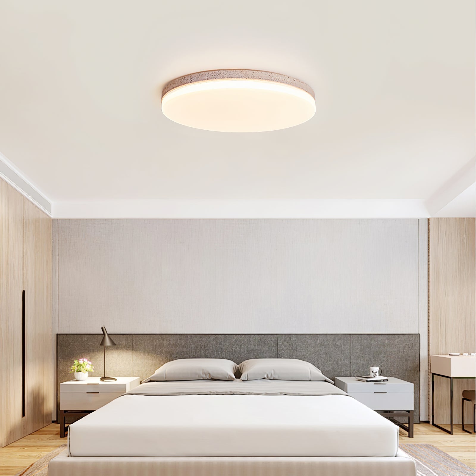 Freyza | Plafonnier en travertin Orla – Chambre et salon