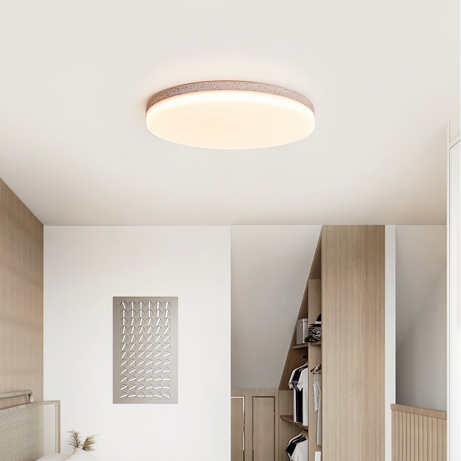 Freyza | Plafonnier en travertin Orla – Chambre et salon