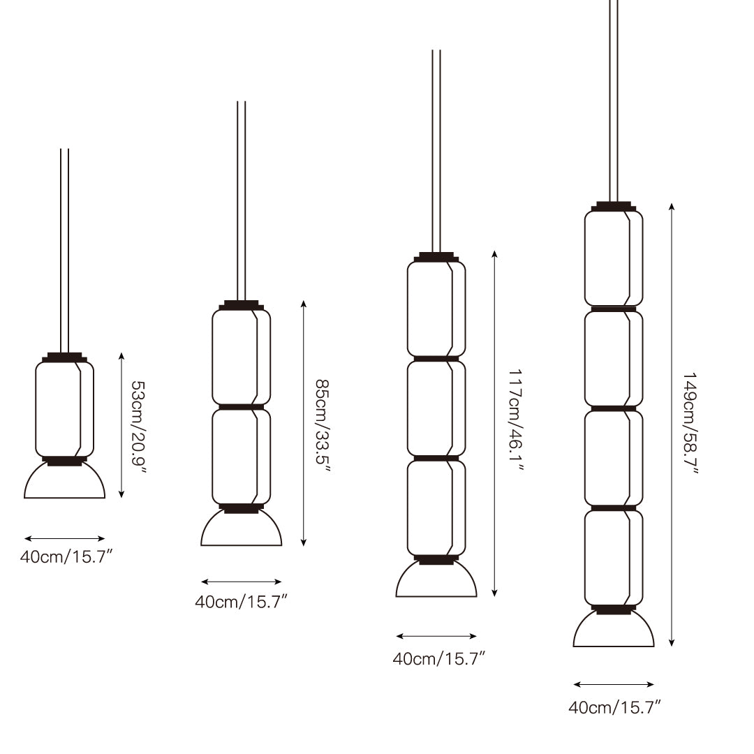 Suspension en verre élégante Freyza | Cadorus – Cuisine, salle à manger