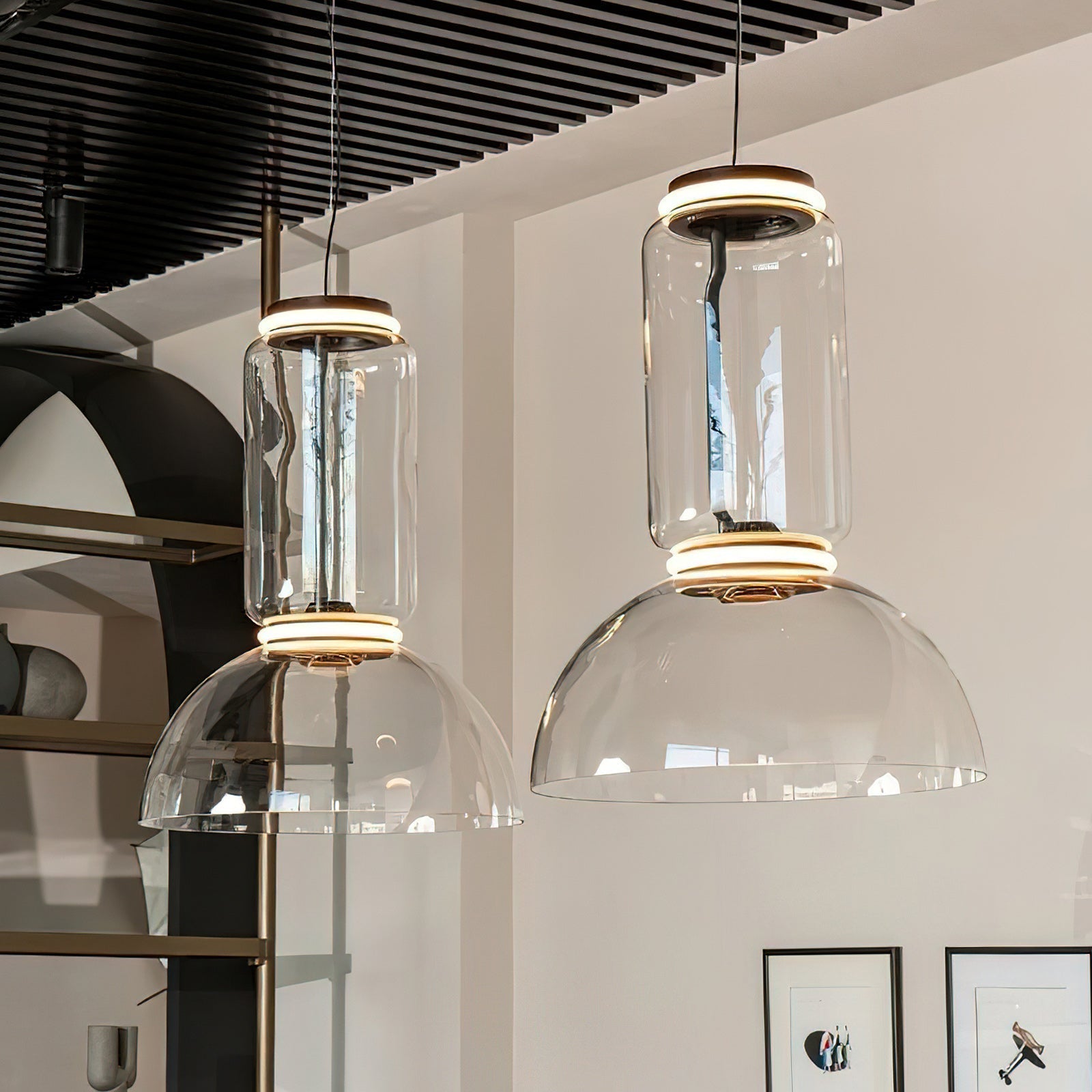 Suspension en verre élégante Freyza | Cadorus – Cuisine, salle à manger
