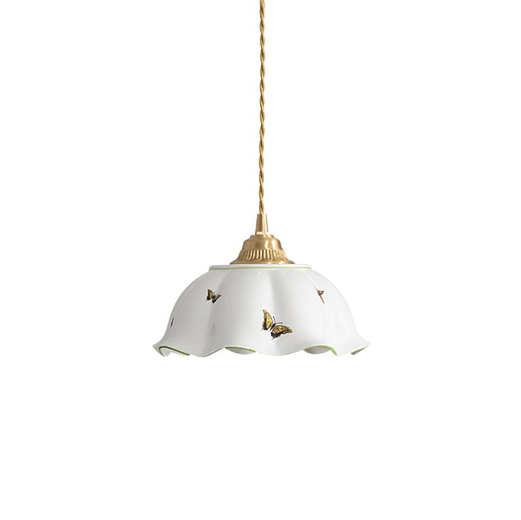 Freyza | Pendant Ceramic Petal Ceramic Pendant Light – Vintage Kitchen Dining Room
