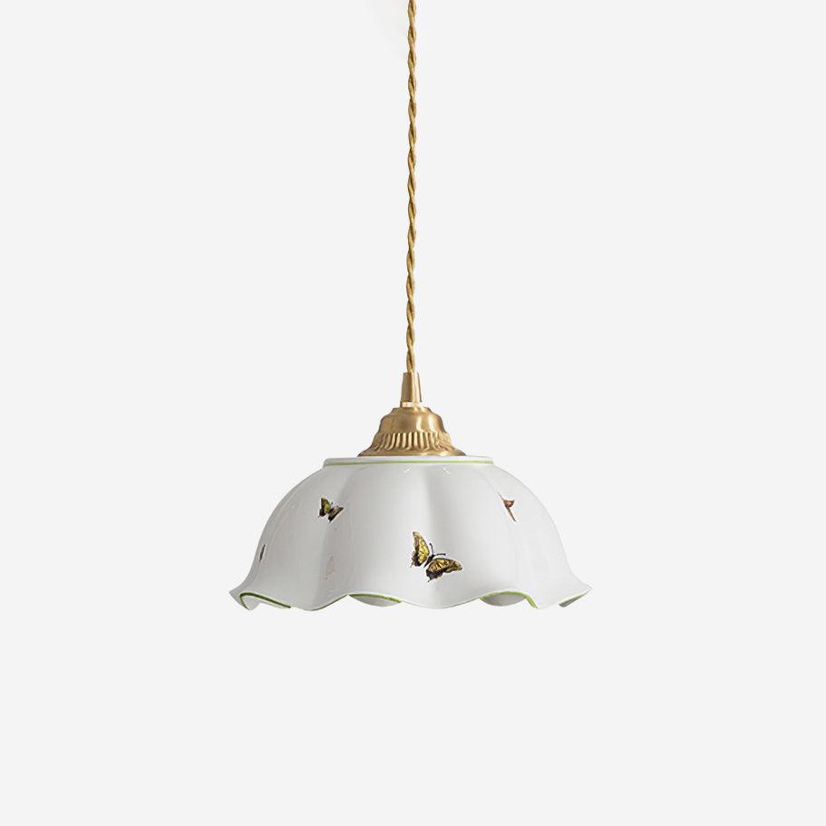 Freyza | Pendant Ceramic Petal Ceramic Pendant Light – Vintage Kitchen Dining Room