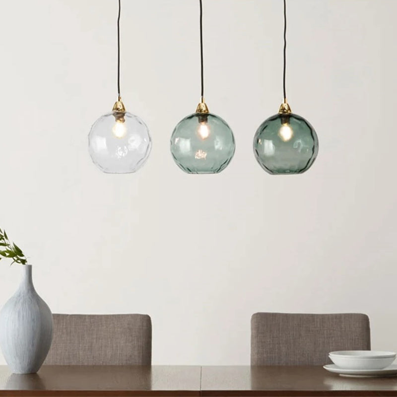 Freyza | Glas-Pendelleuchte mit Wasserwelleneffekt – Küche, Esszimmer