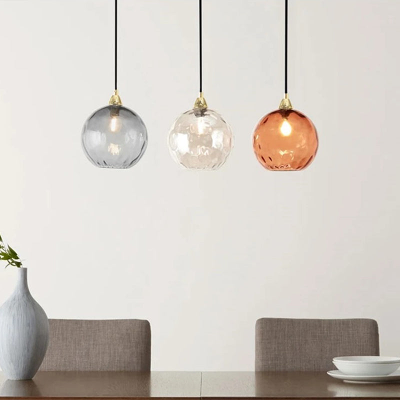 Freyza | Glas-Pendelleuchte mit Wasserwelleneffekt – Küche, Esszimmer