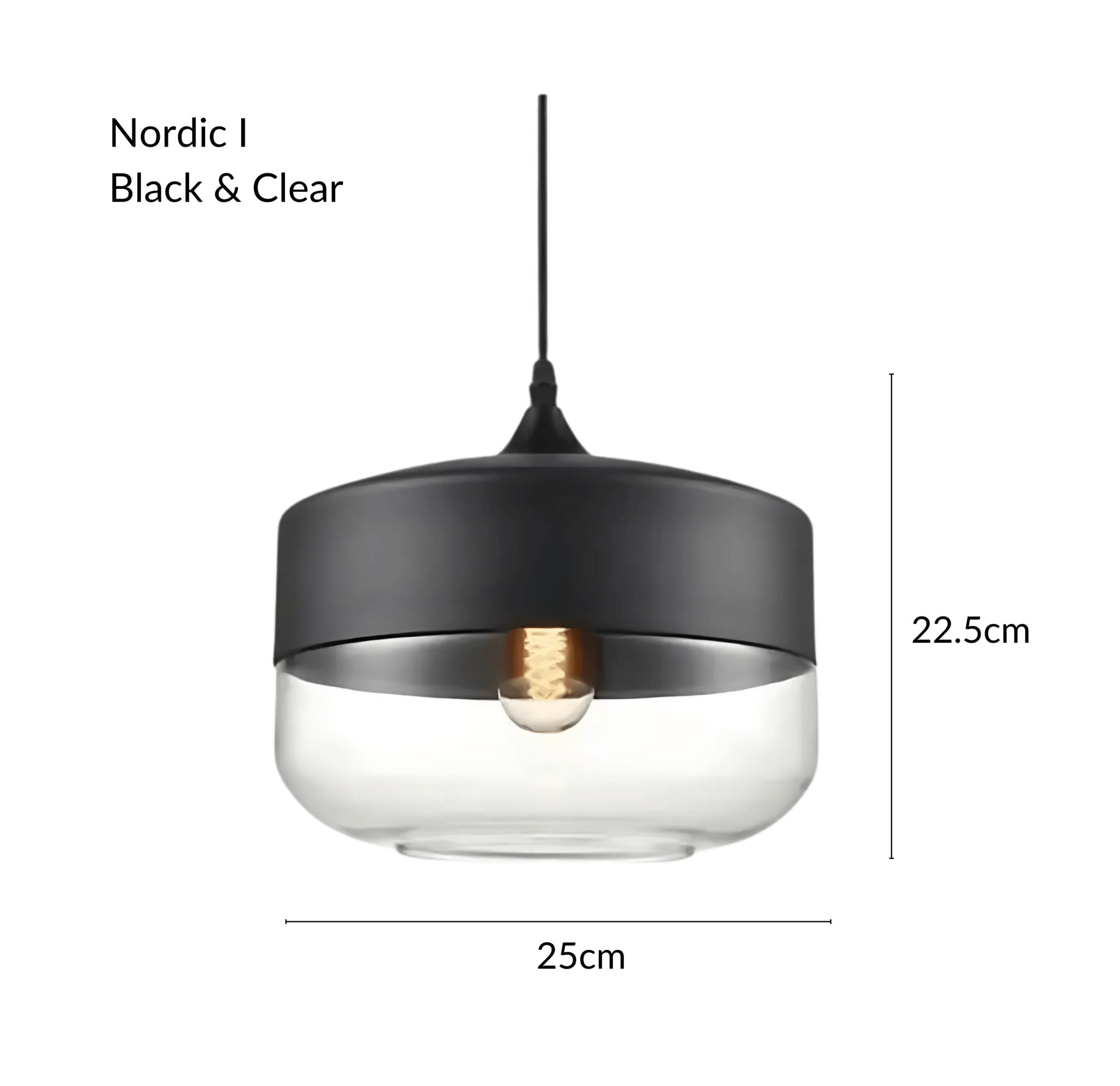 Freyza - NordicAura | Stylish Black Glass Kitchen Pendant Light Fixture