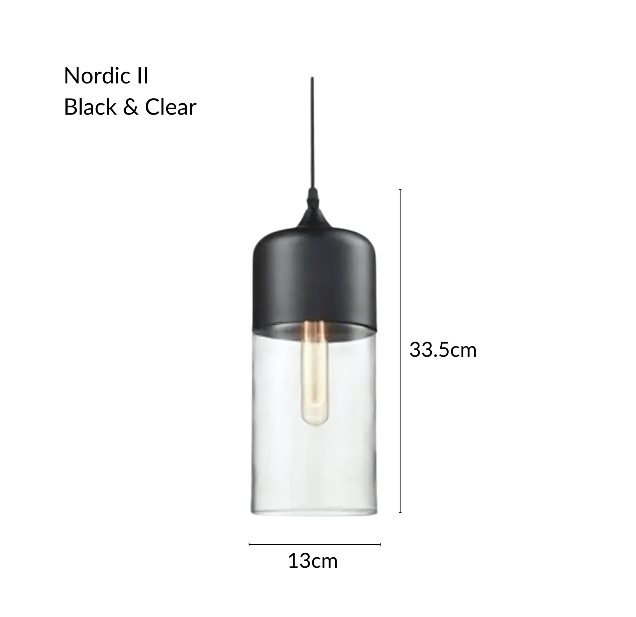 Freyza - NordicAura | Stylish Black Glass Kitchen Pendant Light Fixture