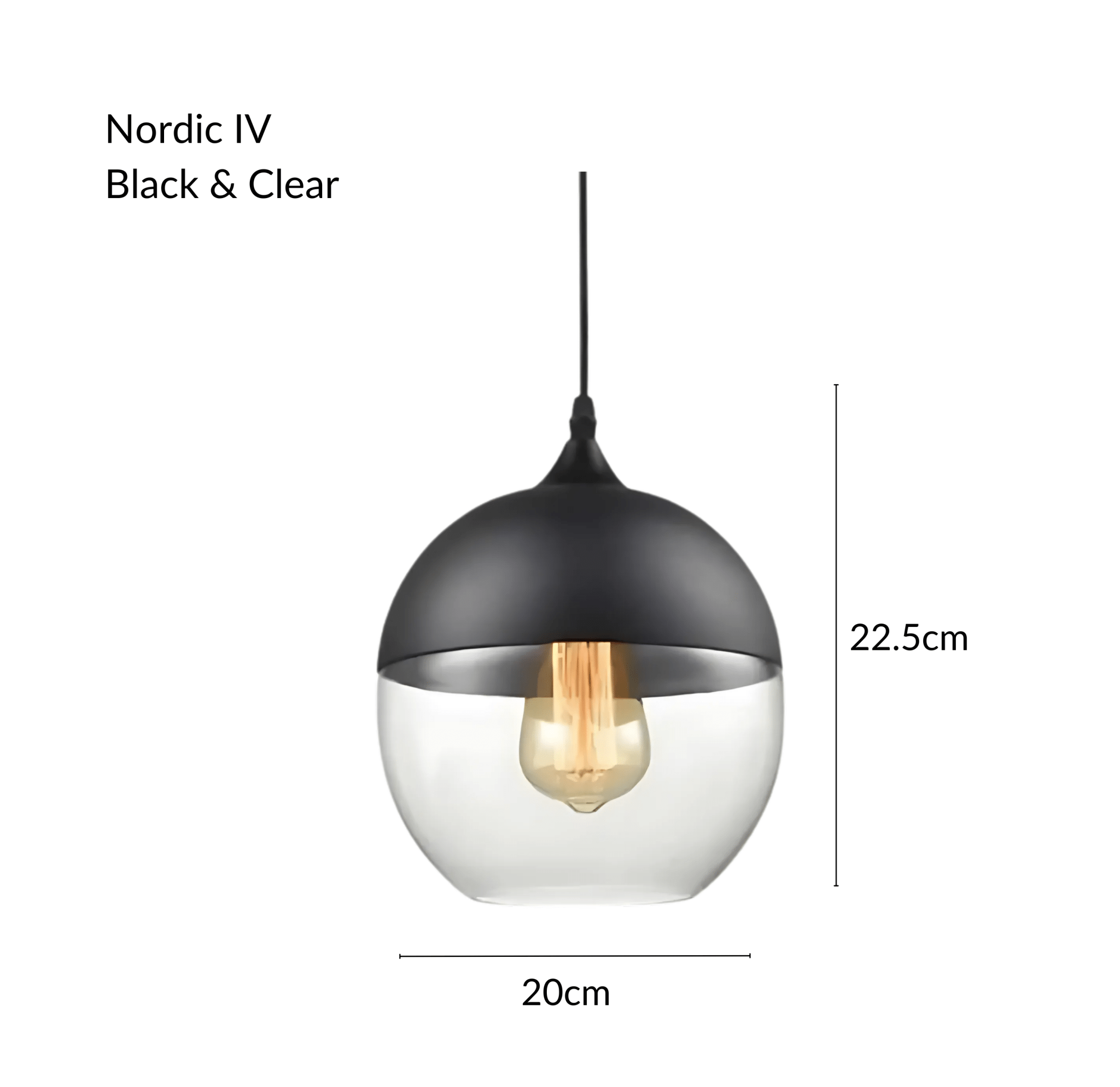Freyza - NordicAura | Stylish Black Glass Kitchen Pendant Light Fixture