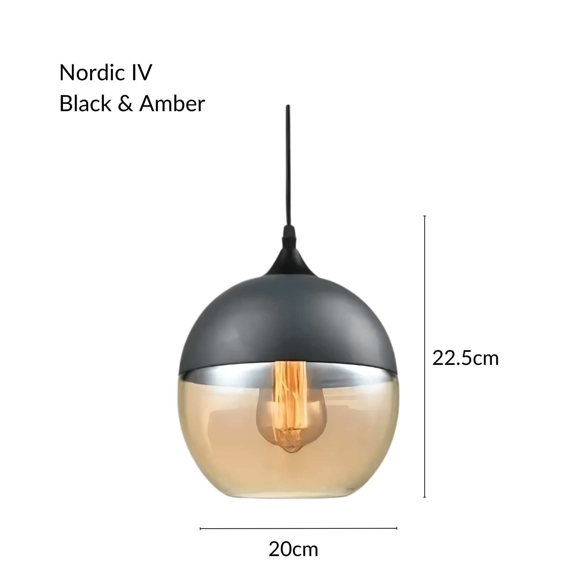 Freyza - NordicAura | Stylish Black Glass Kitchen Pendant Light Fixture