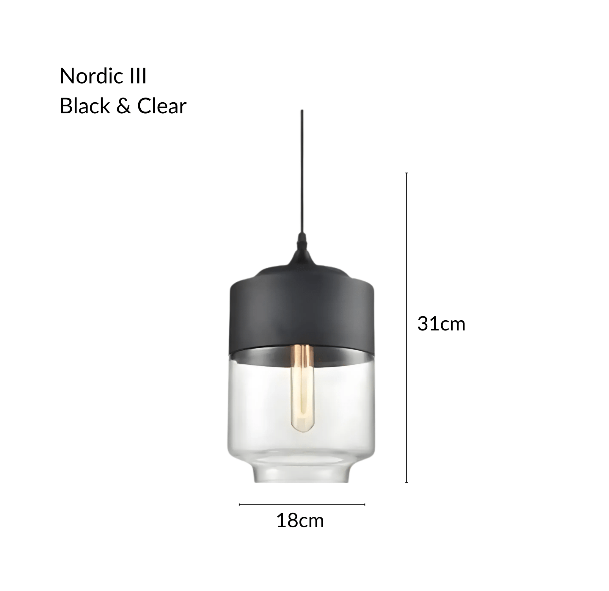 Freyza - NordicAura | Stylish Black Glass Kitchen Pendant Light Fixture